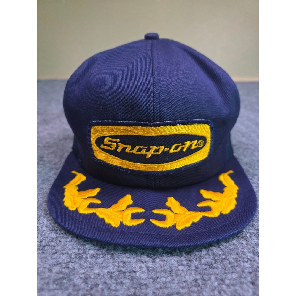 Snap-on Trucker Hat Mens OSFA Navy Blue‎ Scrambled Eggs Mesh Snapback K-Products
